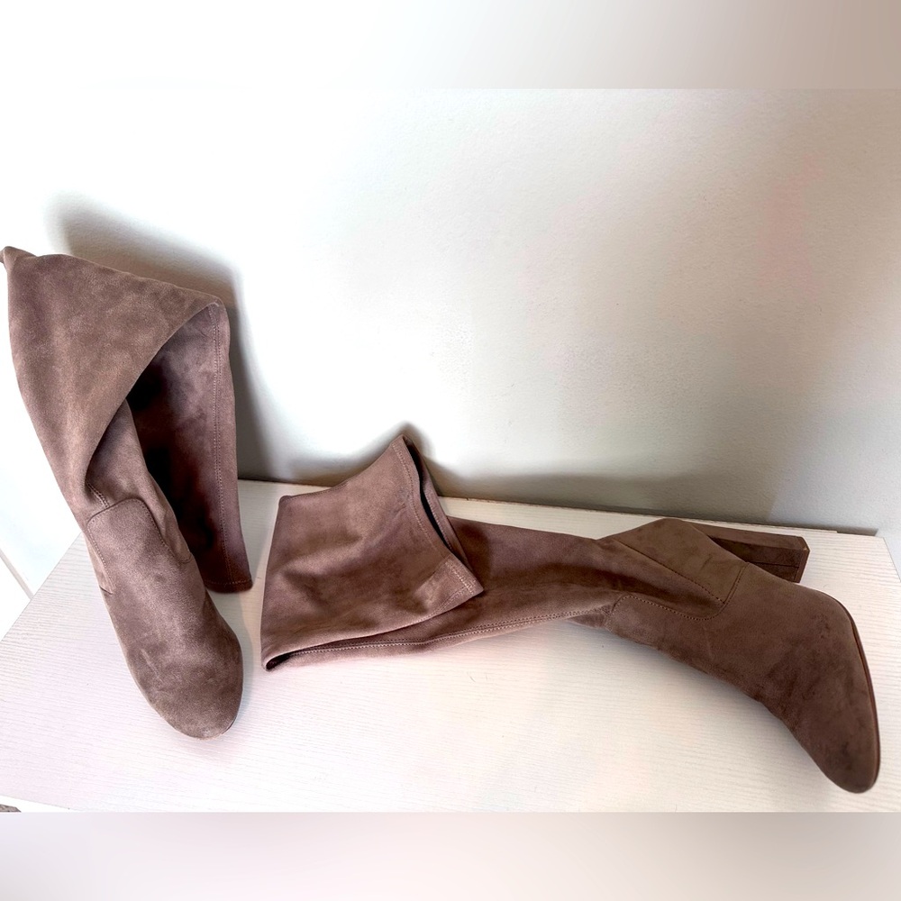Steve Madden over the knee suede heeled boots